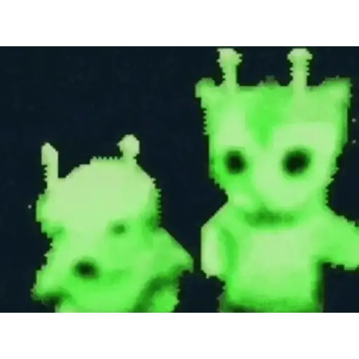 Figurinha: Aliens brilhantes