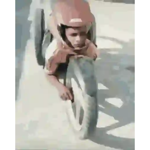 Figurinha: Piloto de moto radical