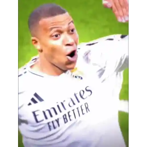 Figurinha: Mbappé comemorando
