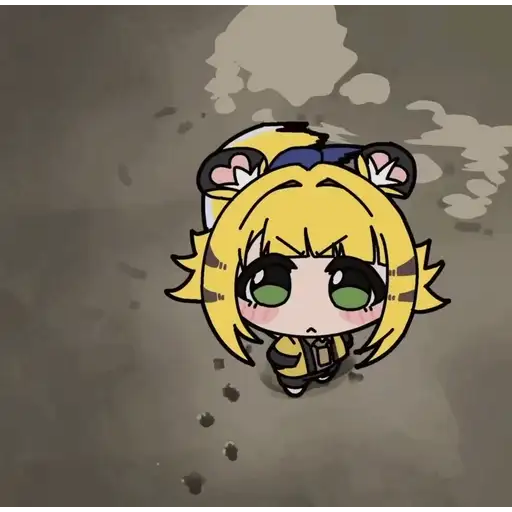 Figurinha: Chibi de Tigre Correndo