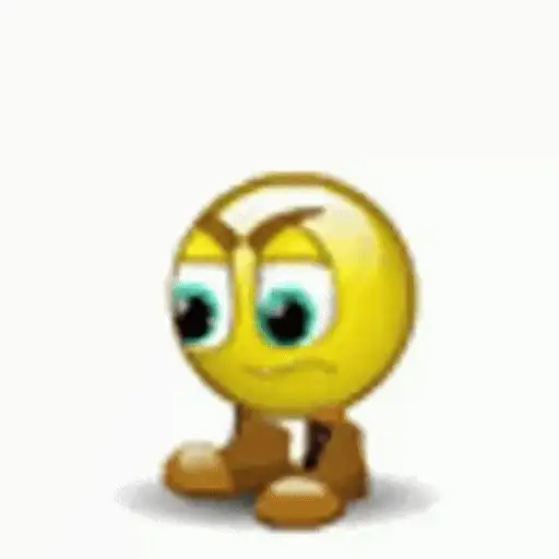 Figurinha: Emoji bravo com balão de fala