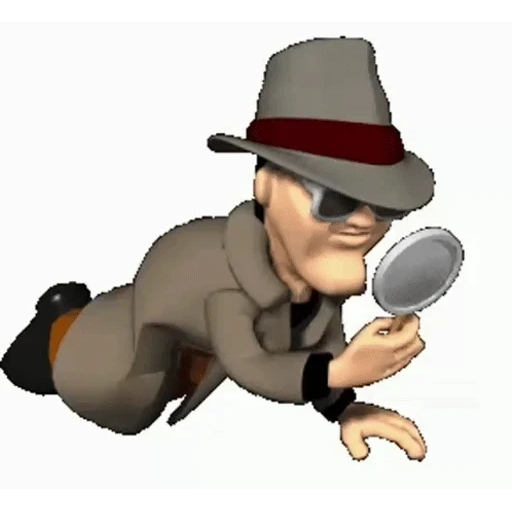 Figurinha: Detetive investigando