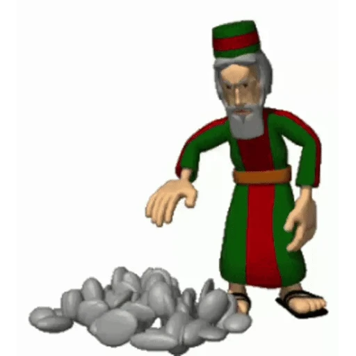 Figurinha: Homem atirando pedras