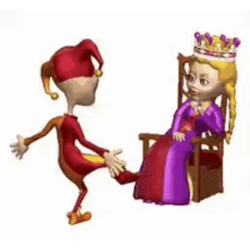 Figurinha: Bobo da corte e Rainha