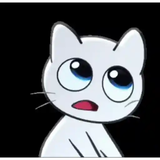 Figurinha: Gatinho Branco Animado