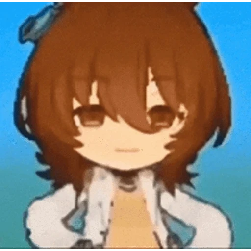 Figurinha: Chibi de anime desapontado