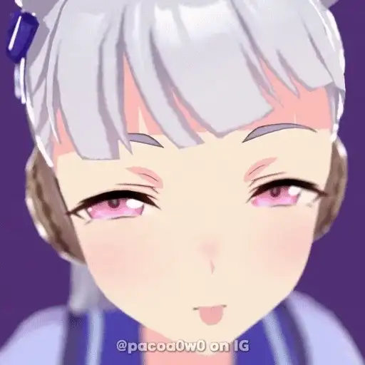 Figurinha: Anime menina piscando