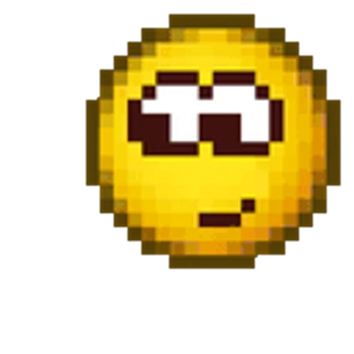 Figurinha: Emoji pixelado com seta