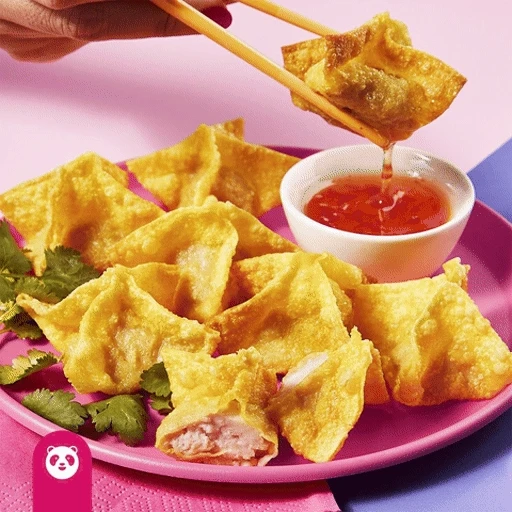 Figurinha: Wonton frito com molho