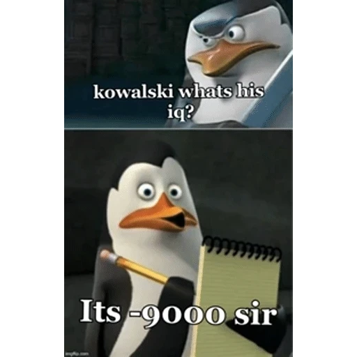 Figurinha: Kowalski, qual o QI dele?