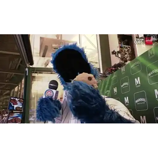 Figurinha: Cookie Monster no Jogo do Cubs