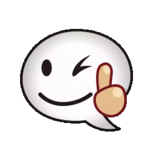 Figurinha: Emoji piscando com polegar