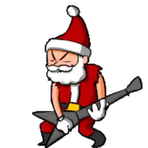 Figurinha: Papai Noel Roqueiro