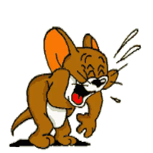 Figurinha: Jerry rindo muito