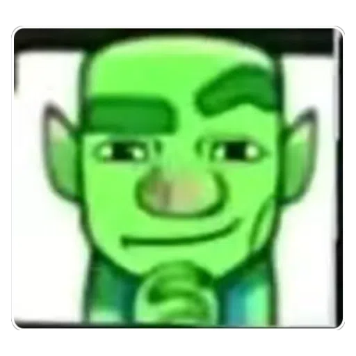 Figurinha: Homem verde malicioso