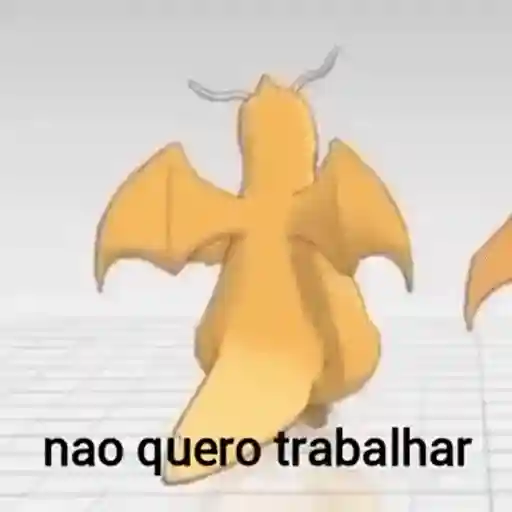 Figurinha: Dragonite nao quer trabalhar