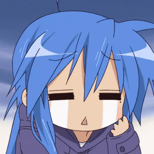 Figurinha: Konata chorando
