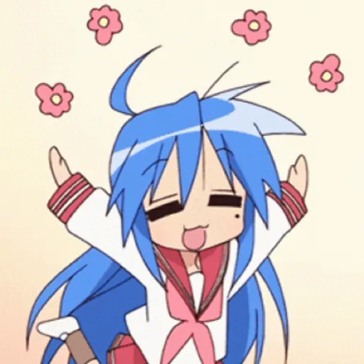 Figurinha: Konata Izumi feliz
