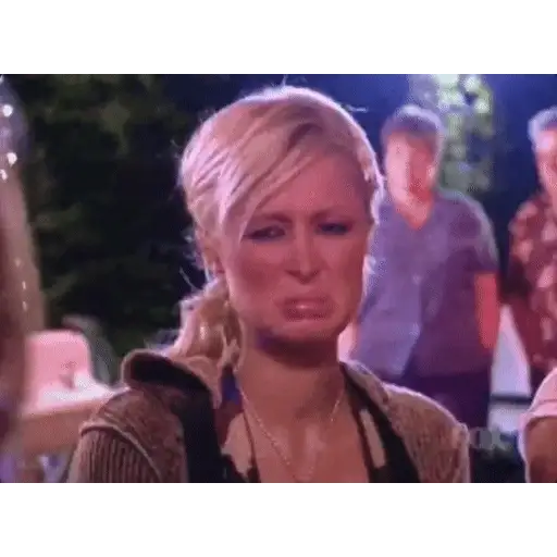 Figurinha: Paris Hilton Desgostosa