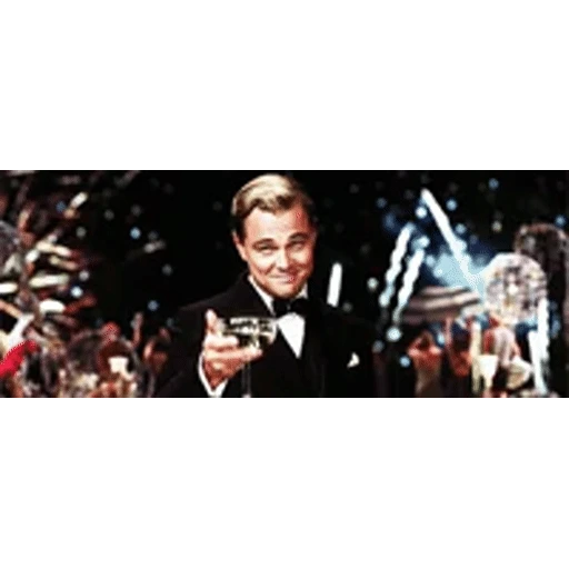 Figurinha: Leonardo DiCaprio Brindando