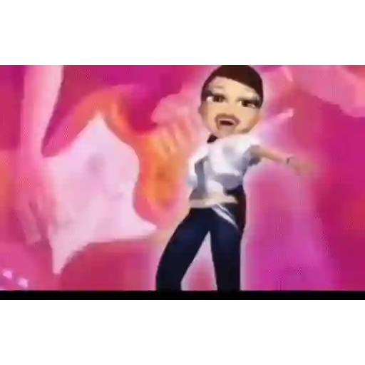 Figurinha: Boneca estilo Bratz dançando