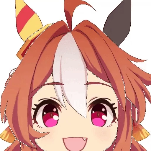 Figurinha: Anime menina feliz
