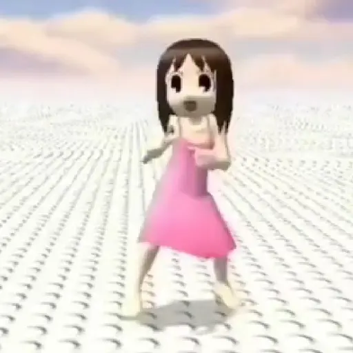 Figurinha: Chiyo-chan dançando