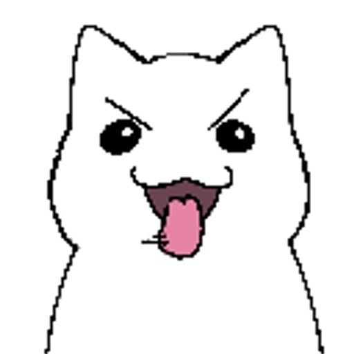 Figurinha: Gato branco animado