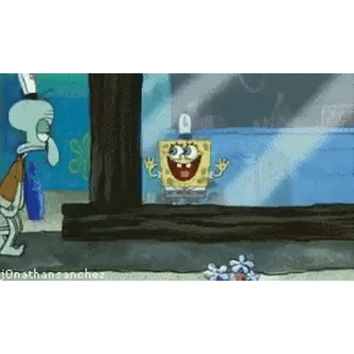 Figurinha: Bob Esponja e Lula Molusco