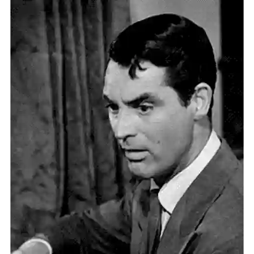 Figurinha: Cary Grant em cena de suspense