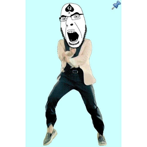 Figurinha: Wojak Dançando
