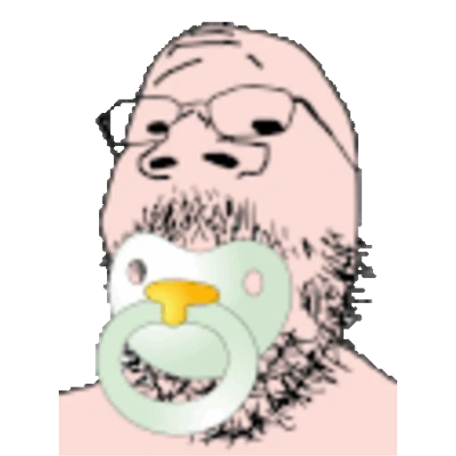 Figurinha: Wojak com chupeta