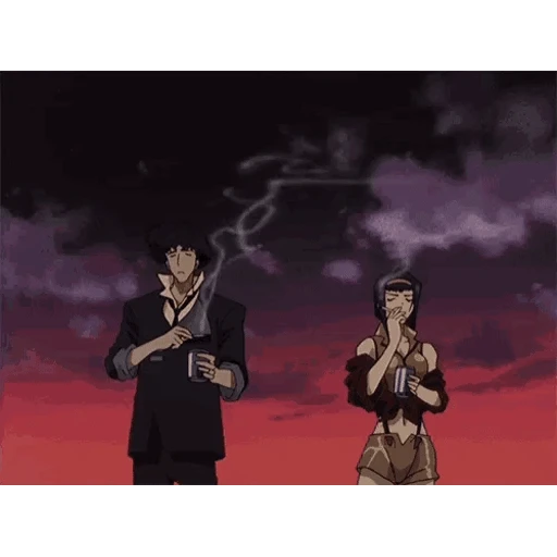 Figurinha: Spike e Faye - Cowboy Bebop