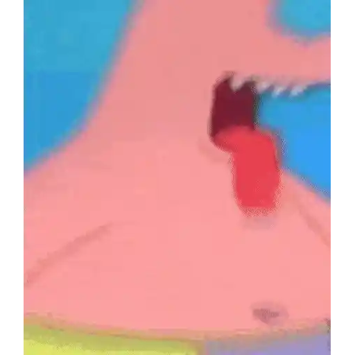 Figurinha: Patrick Estrela confuso
