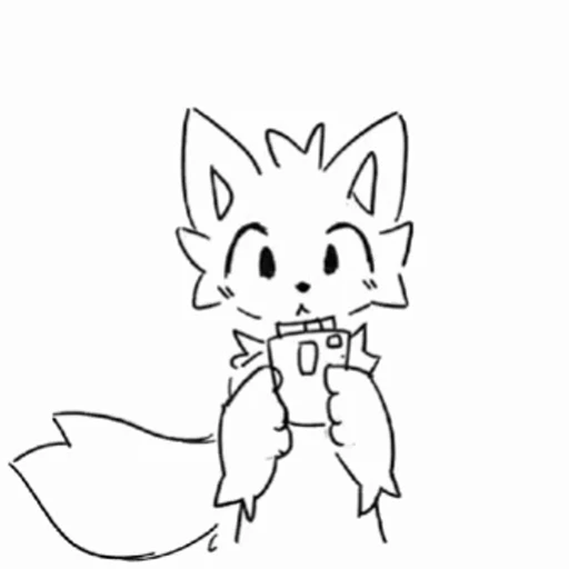 Figurinha: Raposa fofa no celular