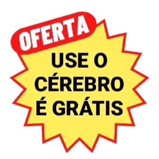 Figurinha: Use o cérebro, é grátis