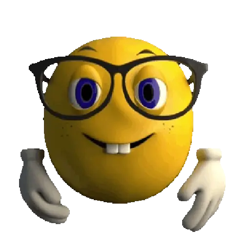 Figurinha: Emoji Nerd Animado