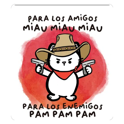 Figurinha: Gato Cowboy Miau Miau