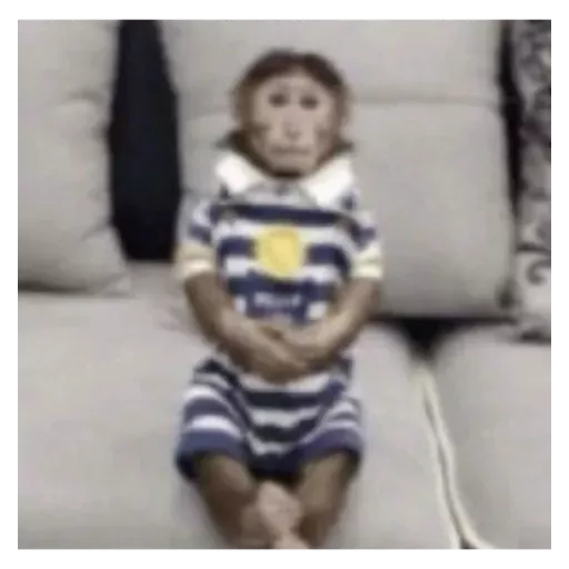 Figurinha: Macaco de pijama