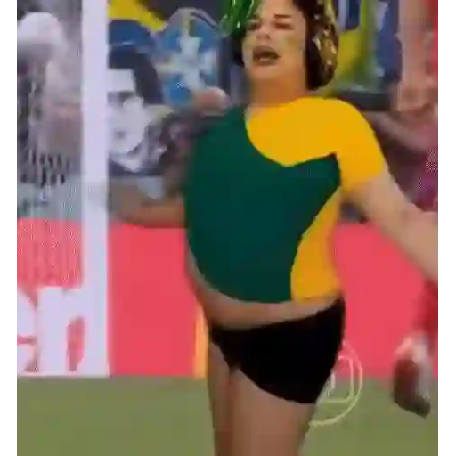 Figurinha: Torcedora animada