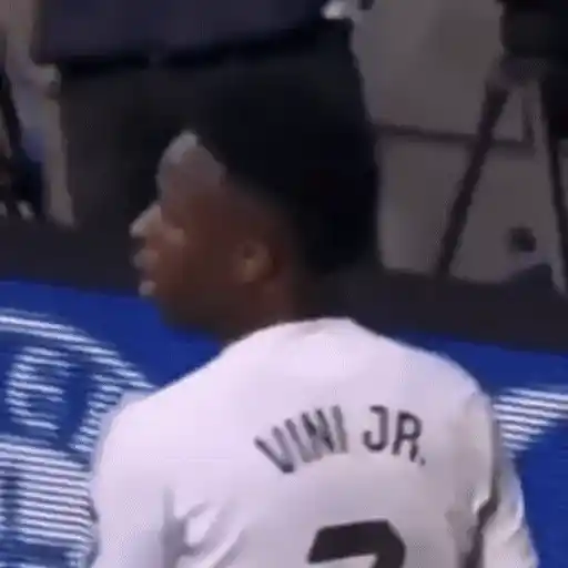 Figurinha: Vini Jr. comemorando