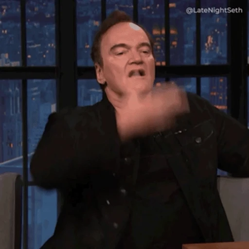 Figurinha: Quentin Tarantino frustrado