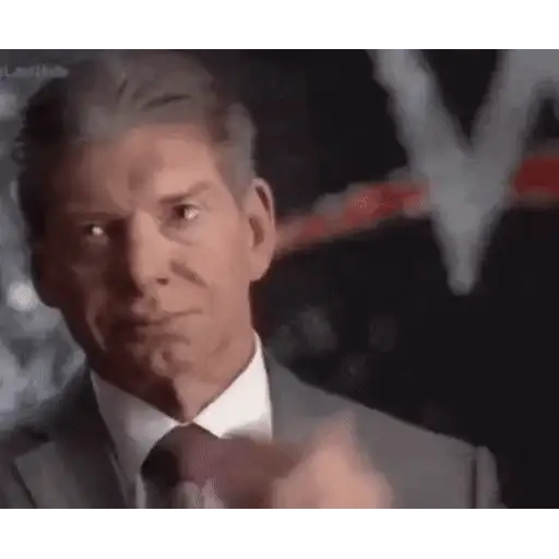 Figurinha: Vince McMahon Reagindo