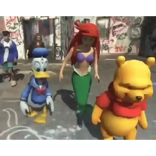 Figurinha: Donald, Ariel e Pooh