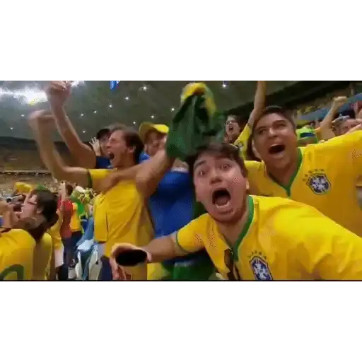 Figurinha: Torcida Brasileira Comemorando