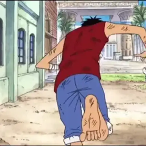 Figurinha: Luffy Correndo