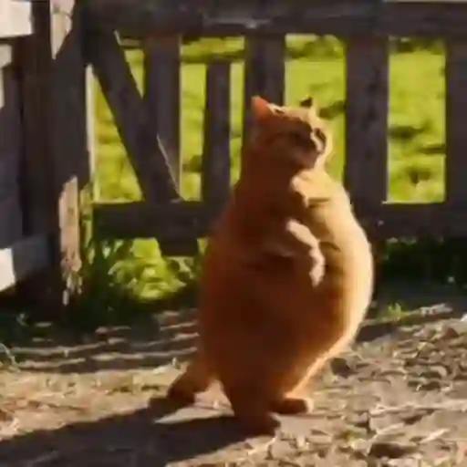 Figurinha: Gato Laranja Dançante
