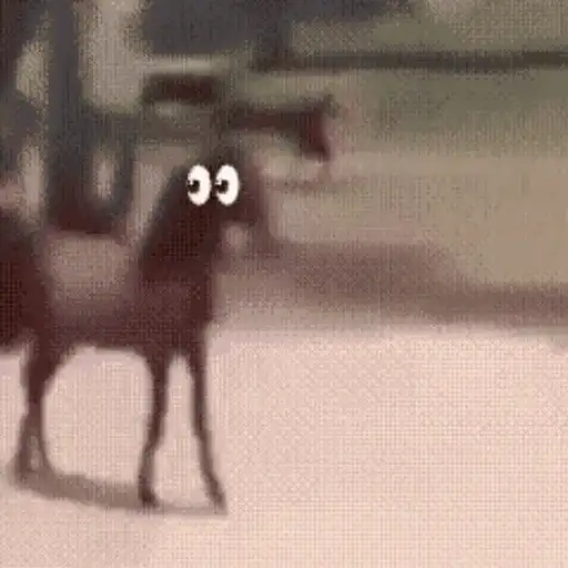 Figurinha: Cavalo de olhos grandes