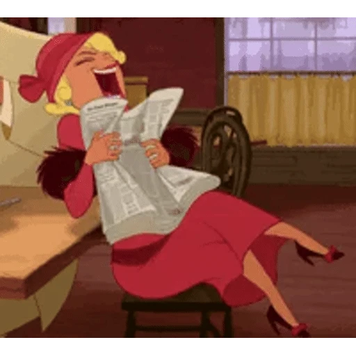 Figurinha: Charlotte La Bouff rindo
