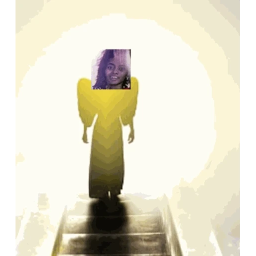 Figurinha: Anjo subindo as escadas